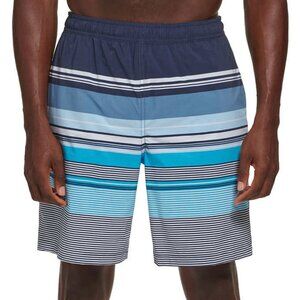 NEW Kirkland Signature Men's Swim Shorts | Blue Stripes